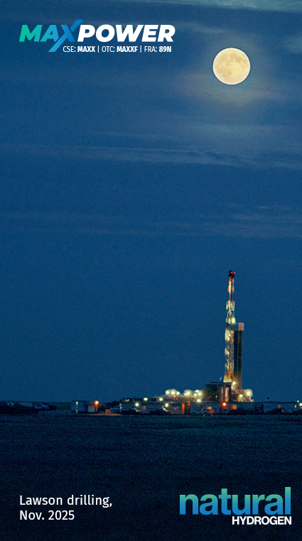 Lawson drilling under a full moon in Saskatchewan